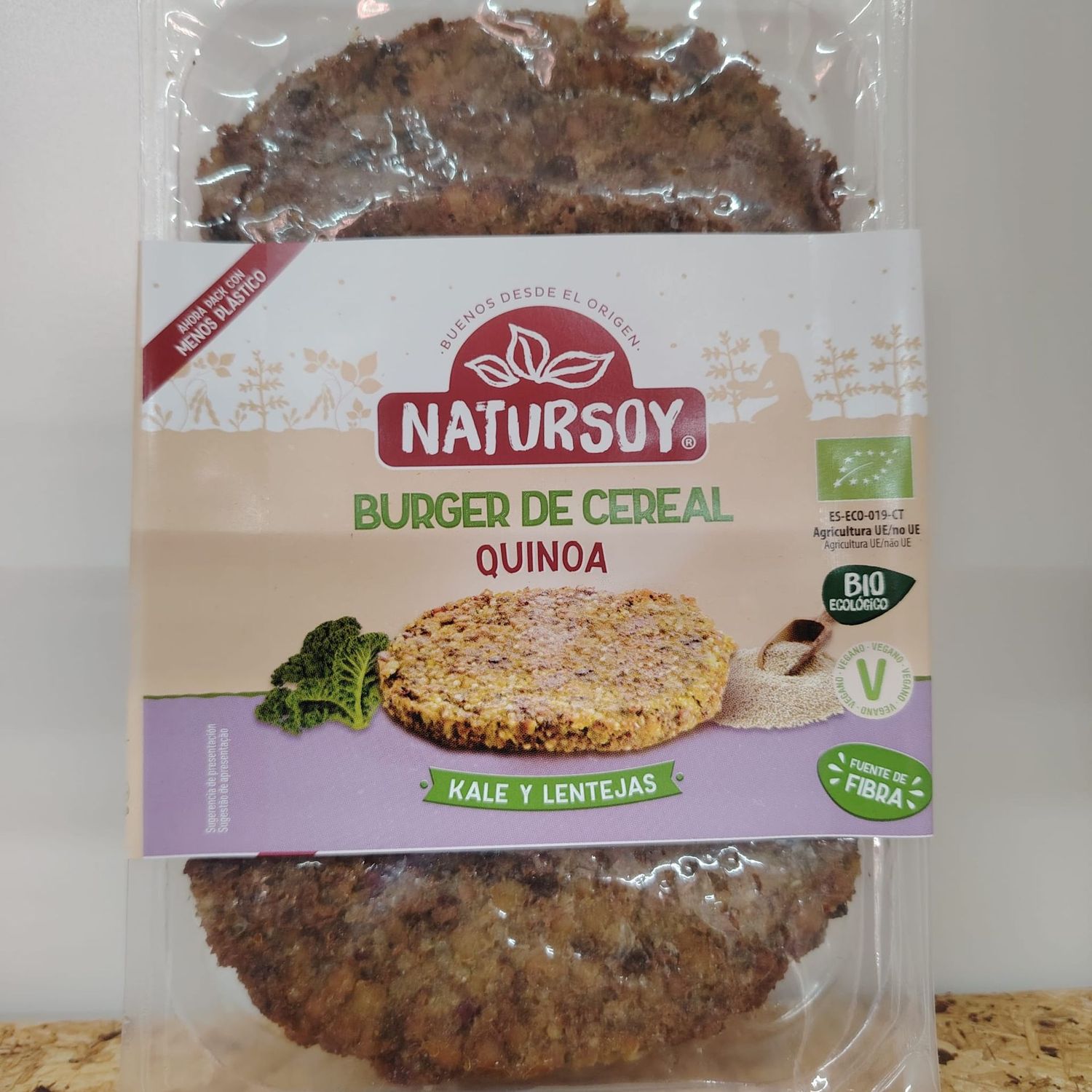 Cereal Burger Quinoa, Kale y lentejas
