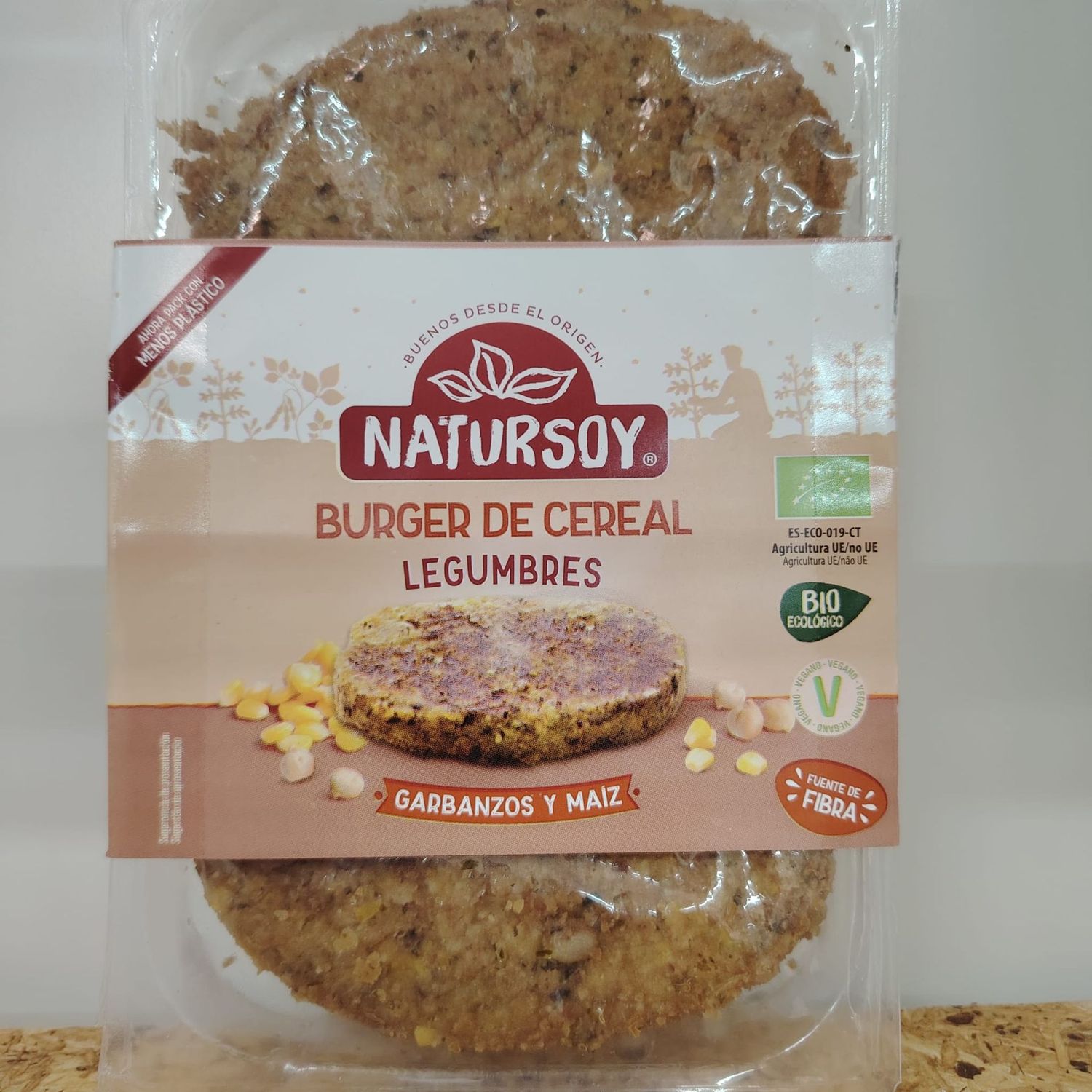 Cereal burger garbanzos y maíz