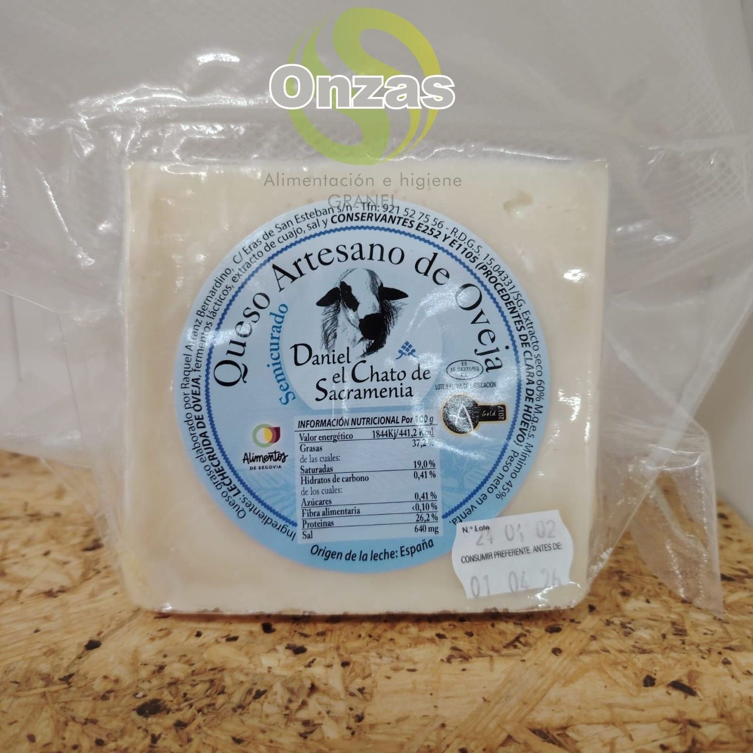 Cuñas de queso SEMICURADO de oveja