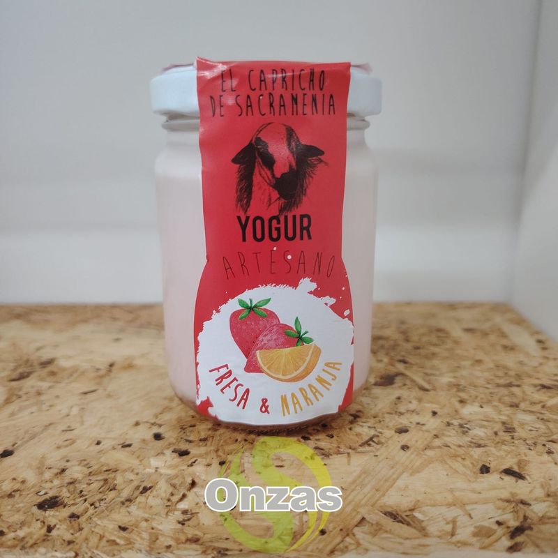 Yogur de fresa y naranja