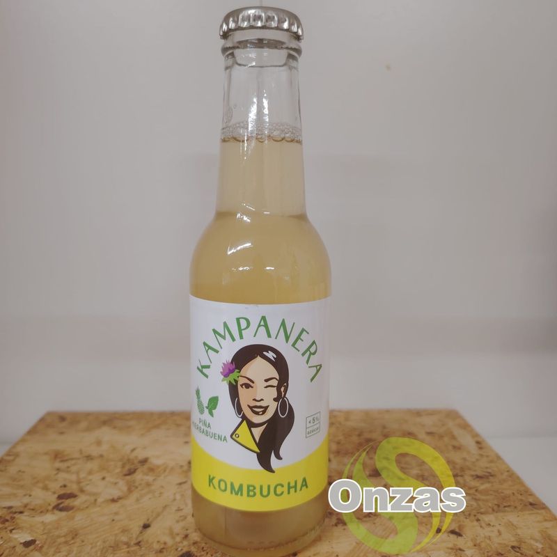 Kombucha Piña y hierbabuena Kampanera