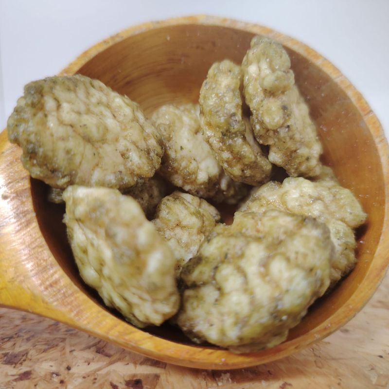 Galletas de arroz con curry verde