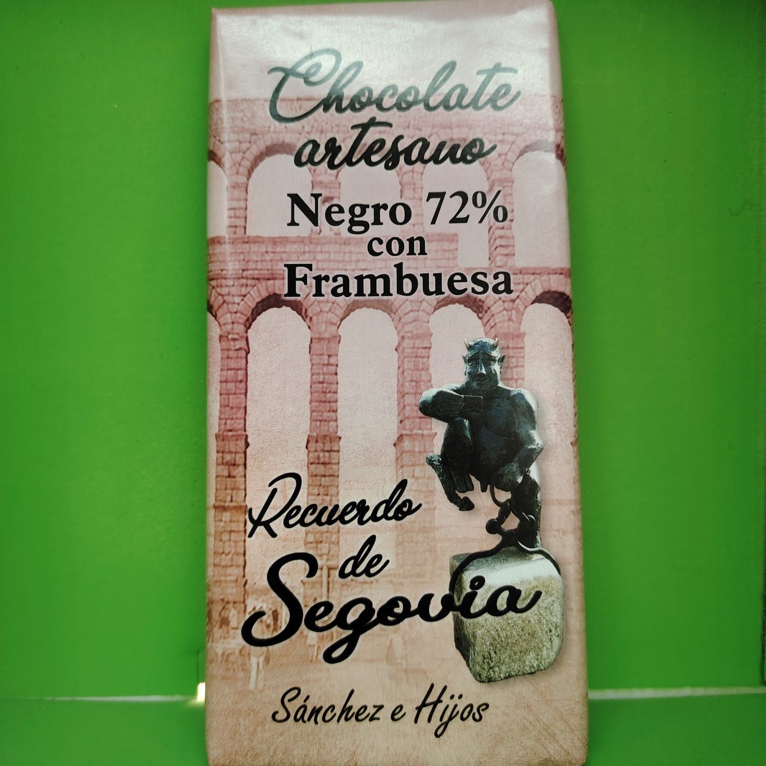 Chocolate negro con frambuesa