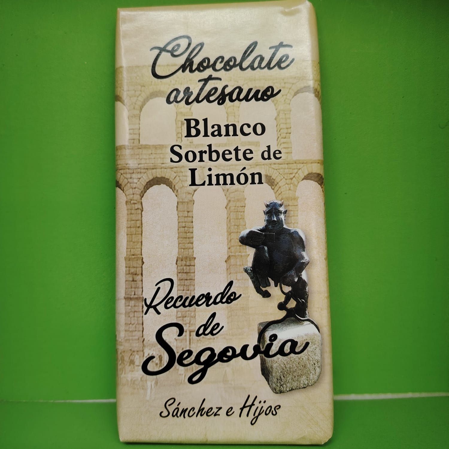 Chocolate blanco sorbete de limón