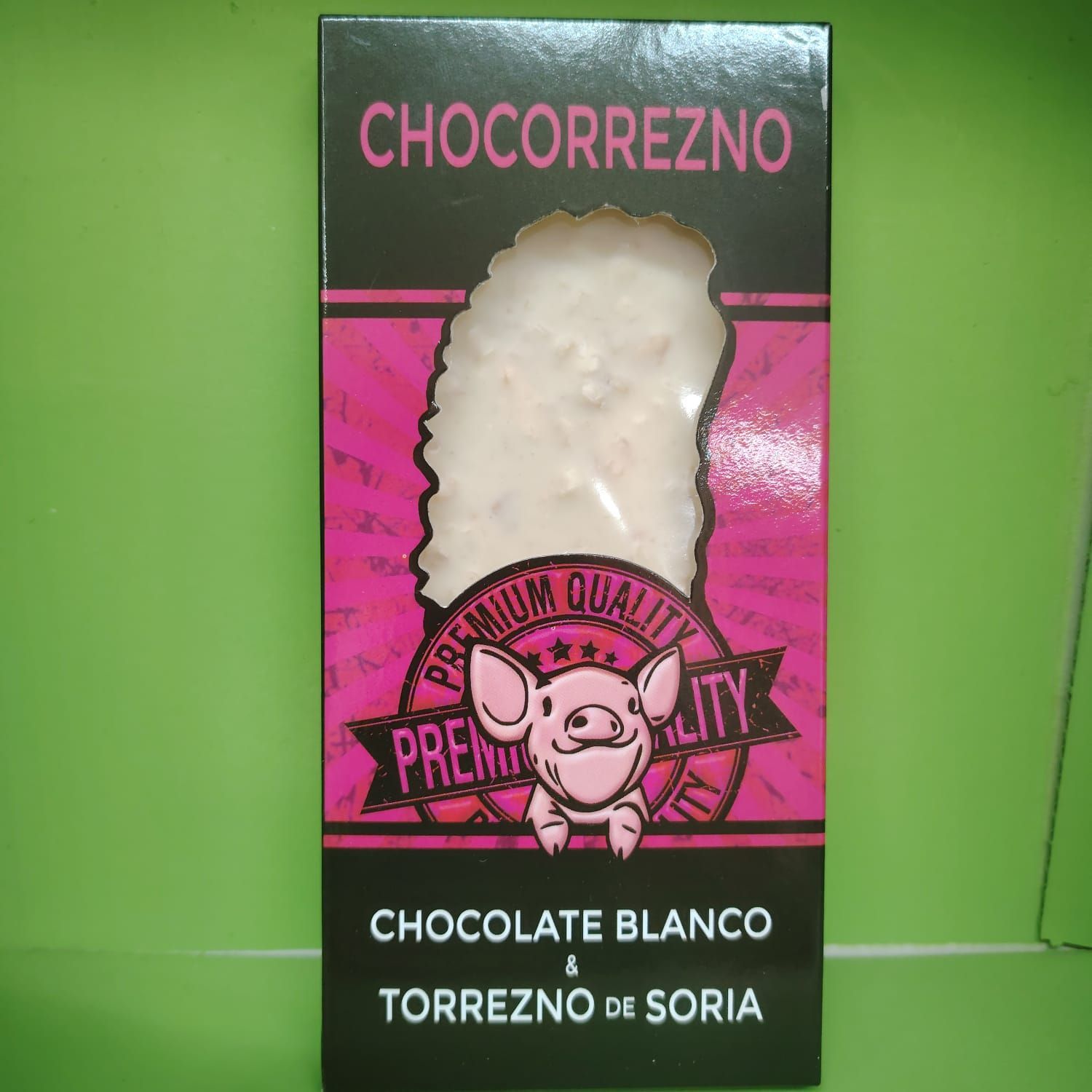 Chocolate blanco con torreznos