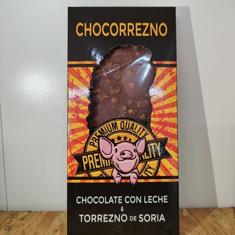 Chocolate leche con torreznos