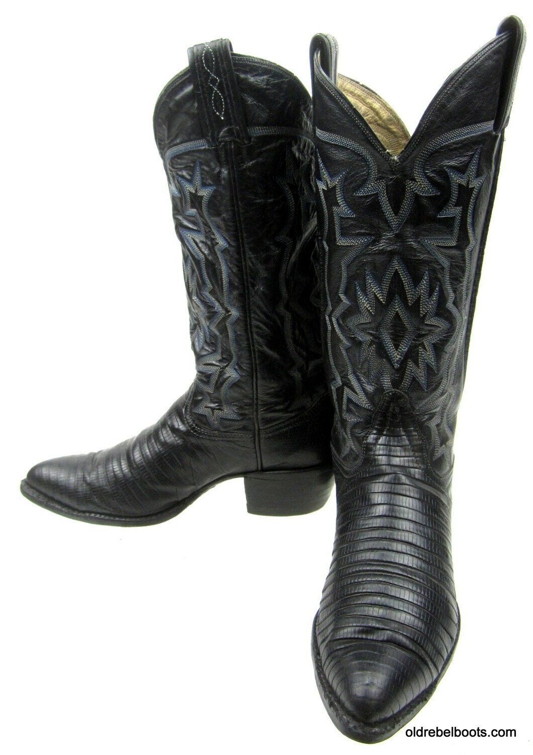 Lizard Cowboy Western Boots Black Label 