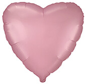 Globo con Texto Corazón Rosa Satén