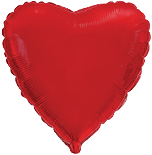 Globo con Texto Corazón Rojo Metalizado