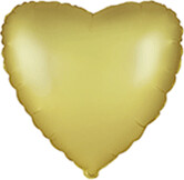 Globo  con Texto Corazón Oro Satén