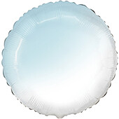Globo con Texto Redondo Azul Gradiente