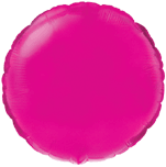 Globo con Texto Redondo Rosa fucsia Metalizado