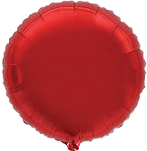 Globo con Texto Redondo Rojo Metalizado