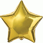 Globo con nombre o frase Estrella Oro Metalizado Brillante 45cm