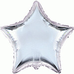 Globo con Texto Estrella Plata Brillante