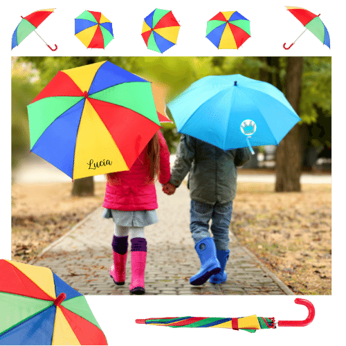 Paraguas niño personalizado con nombre -Love The Colours-