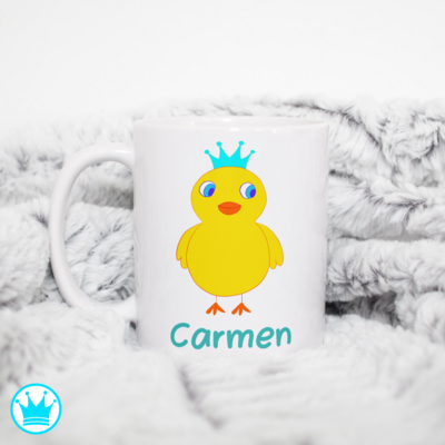 Taza infantil personalizada bebés y niños pollitos "Sin BPA"