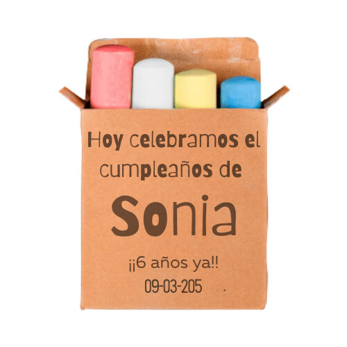 Caja de Tizas personalizadas grandes