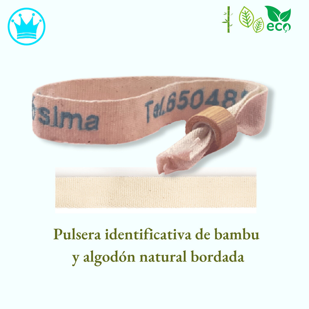 Pulsera identificativa Bordada ECO permanente