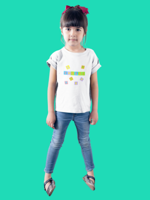 Camiseta personalizada infantil manga corta 100% algodón