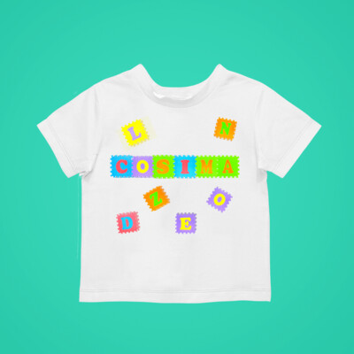 Camiseta personalizada infantil manga corta 100% algodón