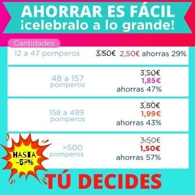 Pompero Personalizado Bautismo mod. hojas