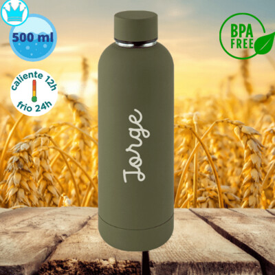 Botella térmica acero inoxidable verde aventura BPA FREE 500ml