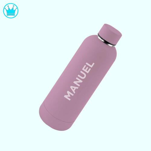 Botella térmica acero inoxidable rosa BPA FREE 500ml
