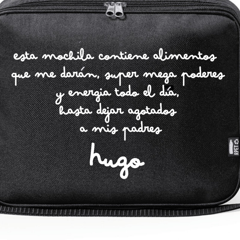 Mochila térmica porta alimentos ecológica