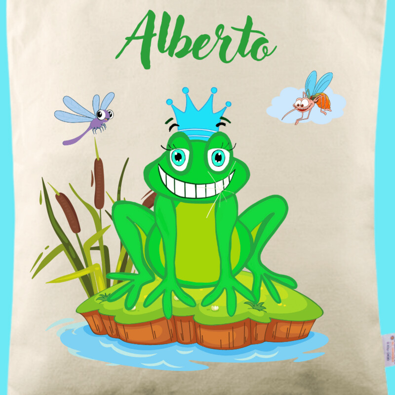 Bolsa de tela con asas personalizada Rana Eco 35x36cm