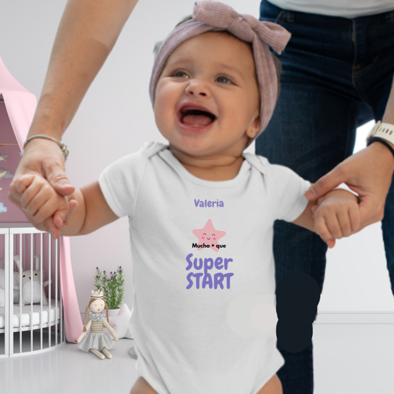 Body bebé personalizado Mucho más que SuperStart