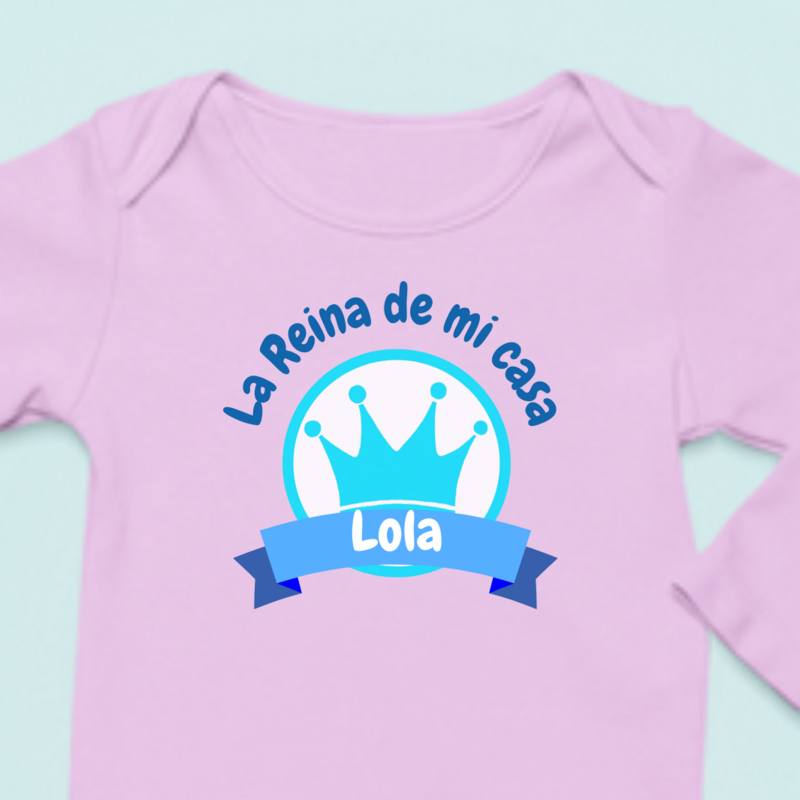 Body de bebé niña personalizado La Reina de la casa