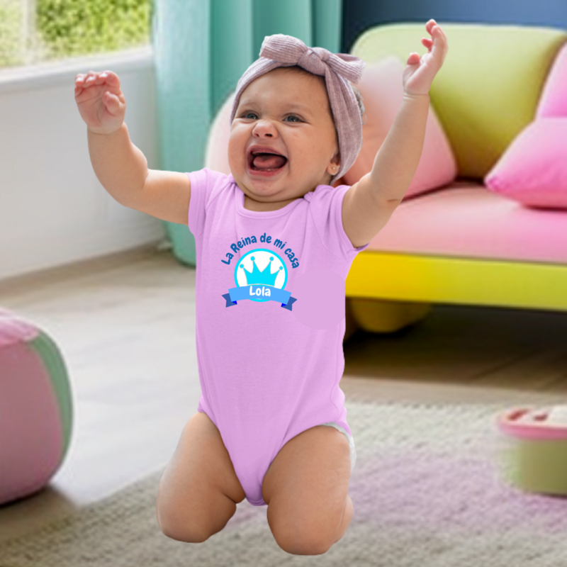 Body de bebé niña personalizado La Reina de la casa