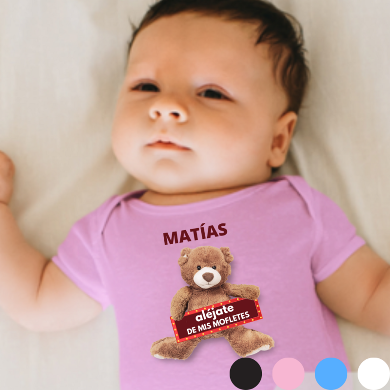 Body de bebé niño personalizado Aléjate de mis mofletes