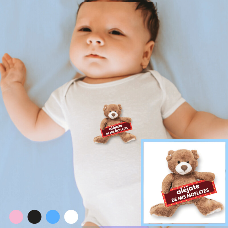 Body de bebé niño personalizado Aléjate de mis mofletes