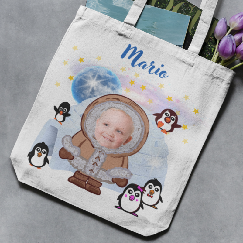 Totebag Eco personalizada fotomontaje Esquimal 35x36cm