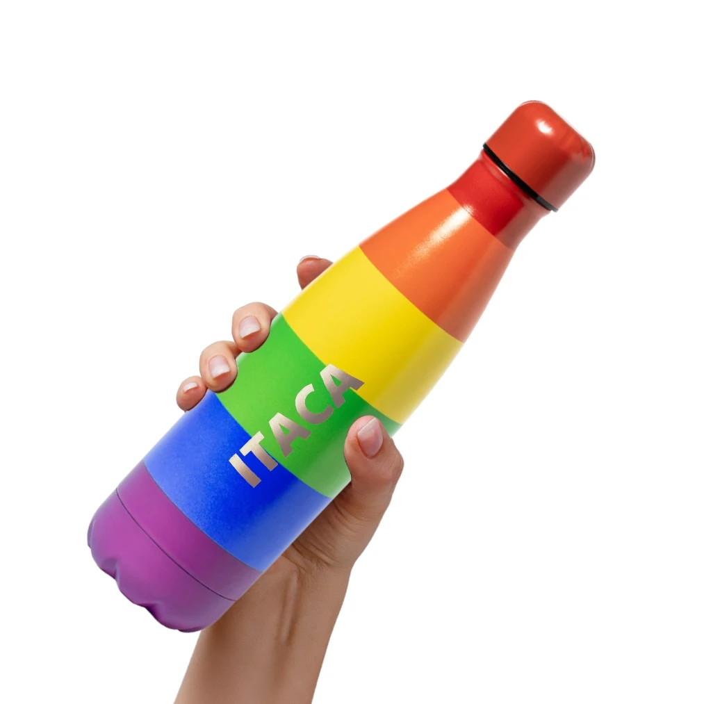 Botella Personalizada Acero Inox mod. Arcoíris 790ml
