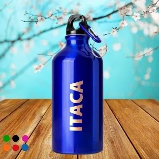 Botella aluminio con mosquetón 500ml