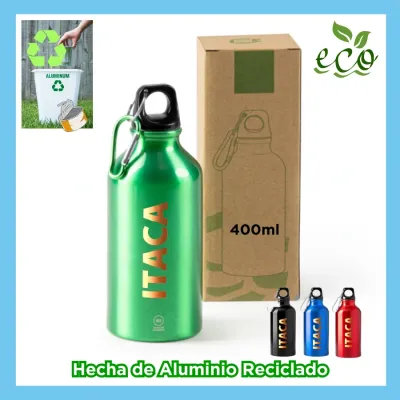 Botella hecha de aluminio reciclado personalizada 400ml