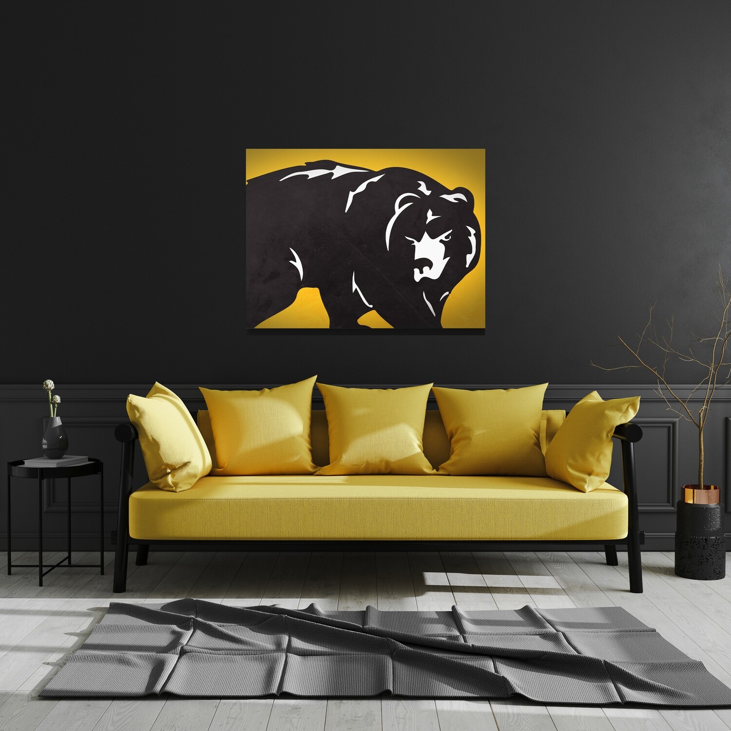 Картина на полотні, ведмідь малюнок тварина (холст)