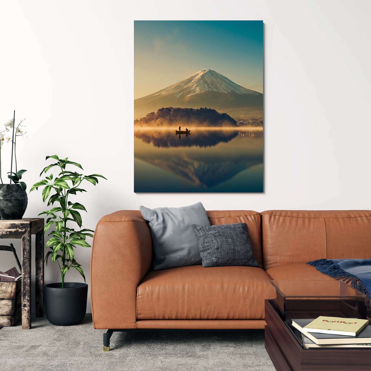 Картина на полотні, гора фудзи озеро кавагутико (холст)