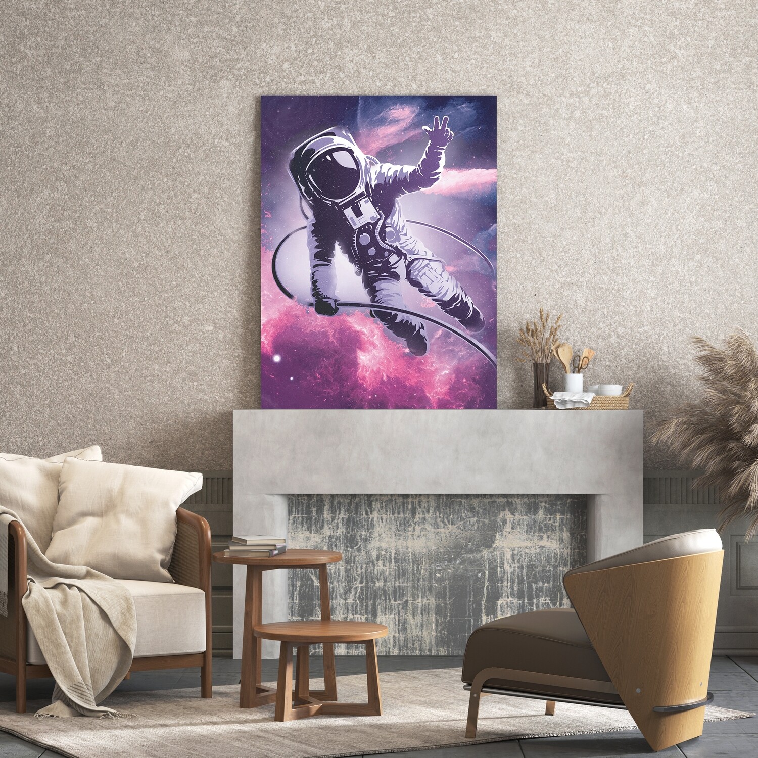 Картина на полотні, космонавт скафандр космос (холст)