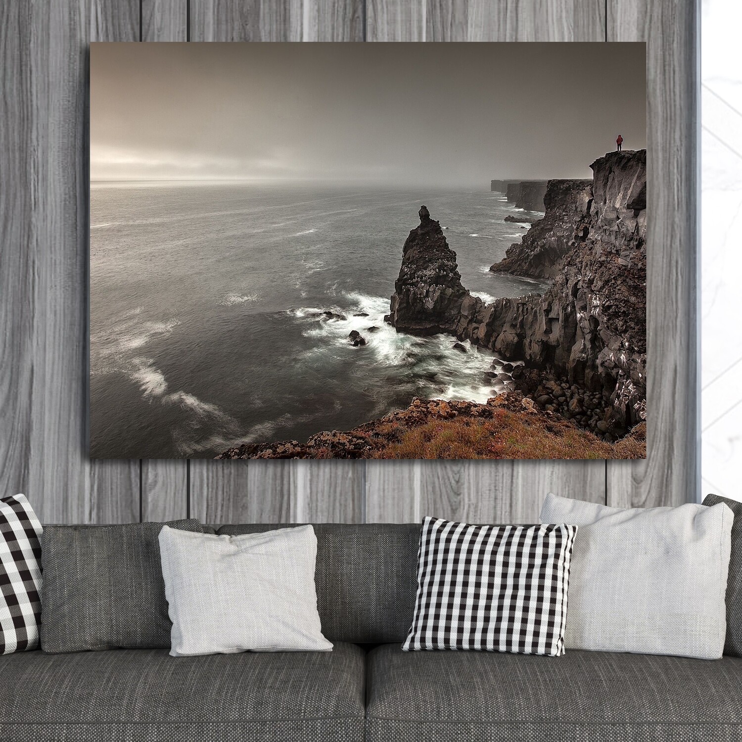 Картина на полотні, море гори височина камені скелі (холст)