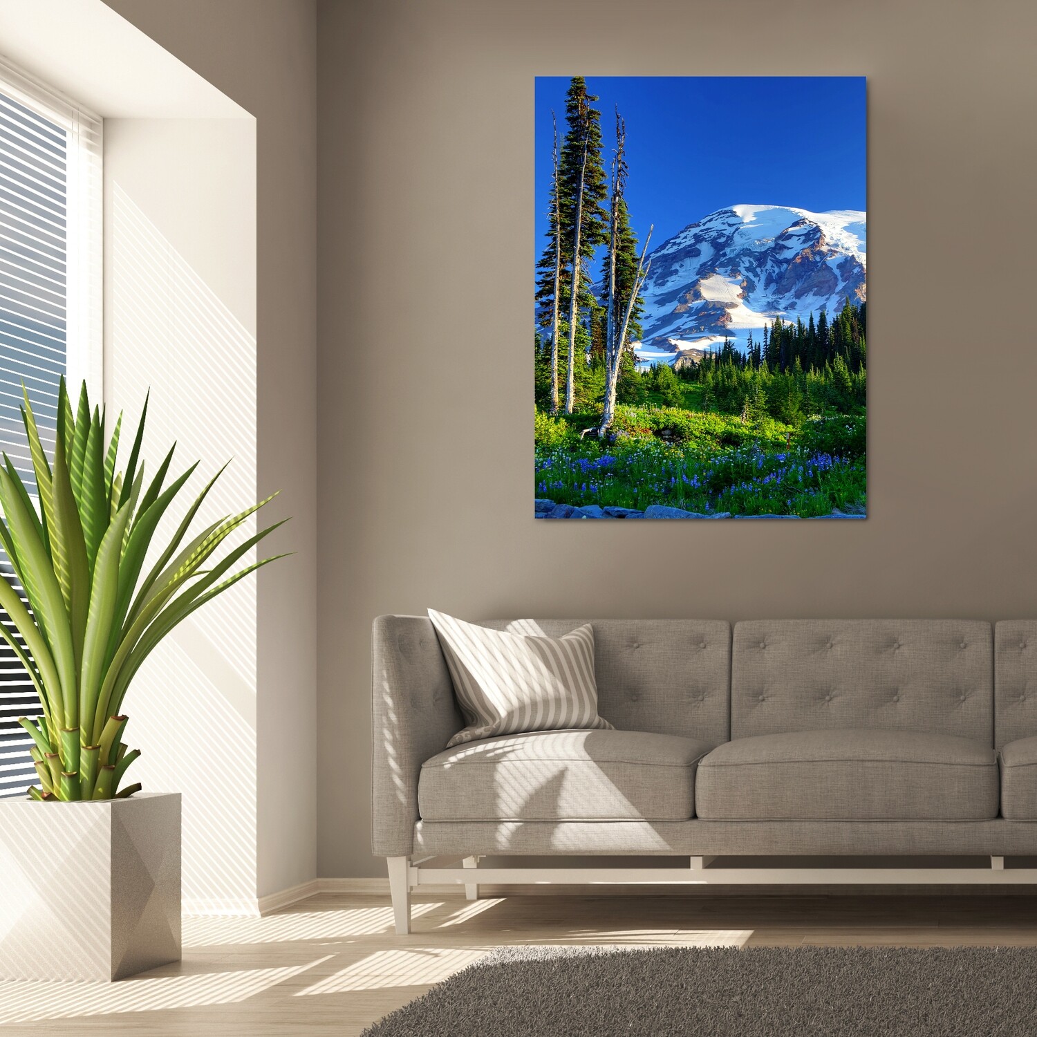 Картина на полотні, Маунт-Рейнір гори сніг схил (холст)