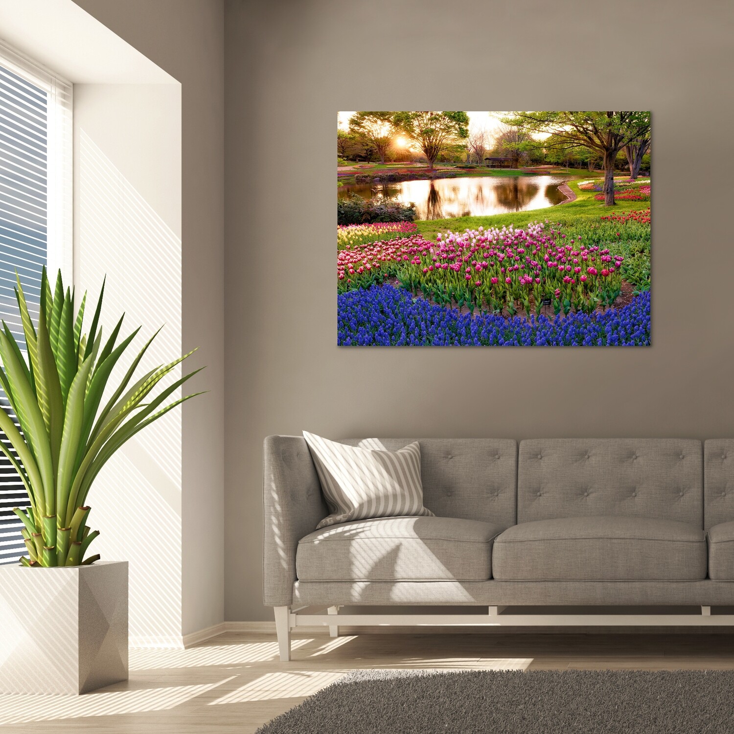 Картина на полотні, японія парк ставок квіти (холст)