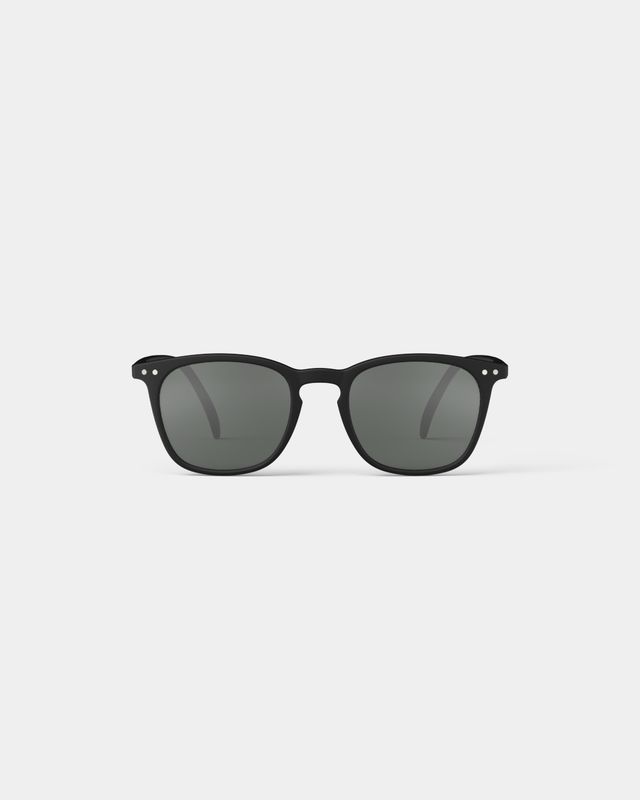 #E Black — Lente sol adulto rectangular oversize black