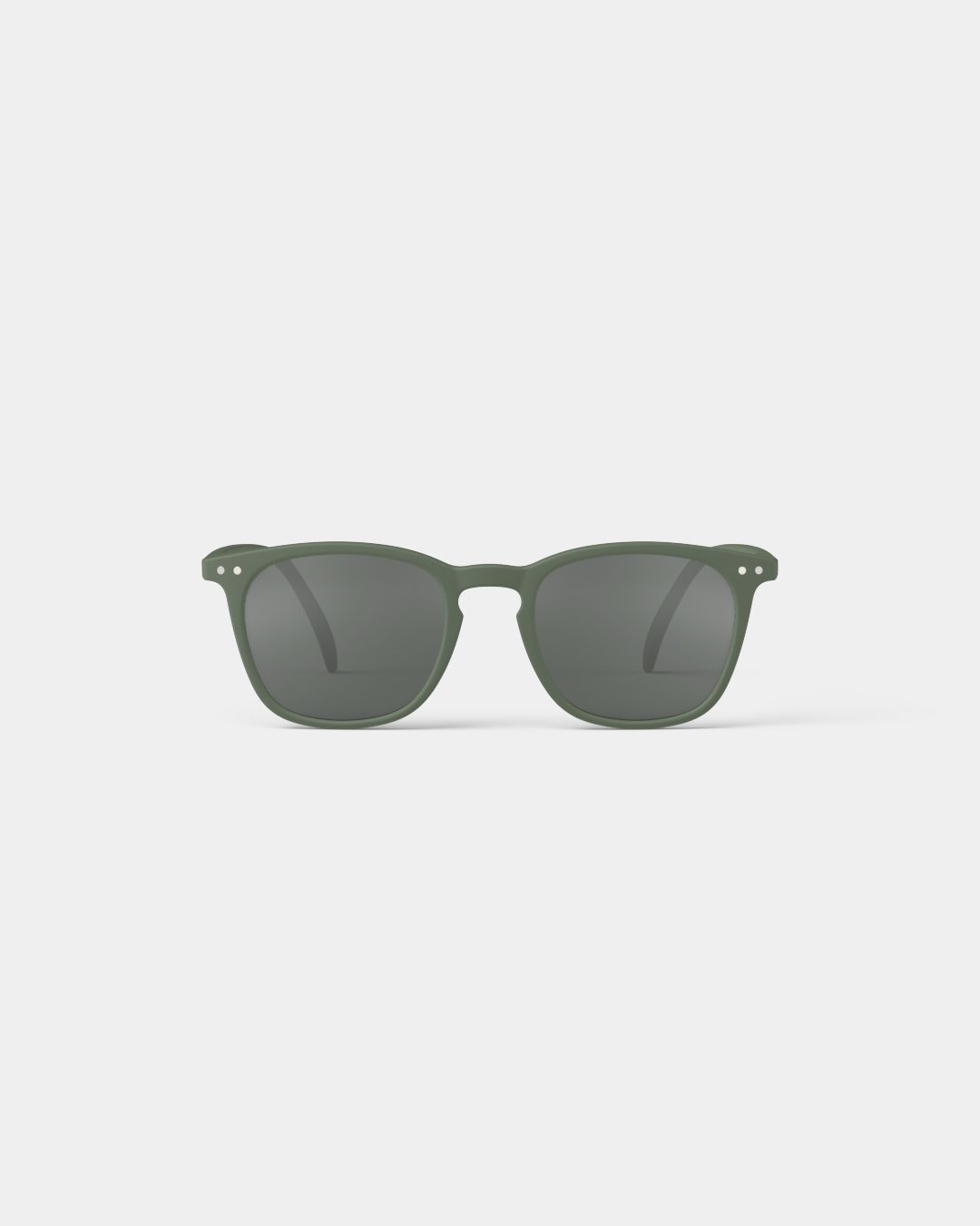 #E Kaki Green — Lente sol adulto rectangular oversize kaki green