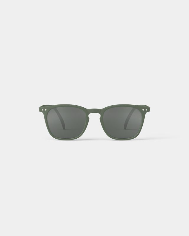 #E Kaki Green — Lente sol adulto rectangular oversize kaki green