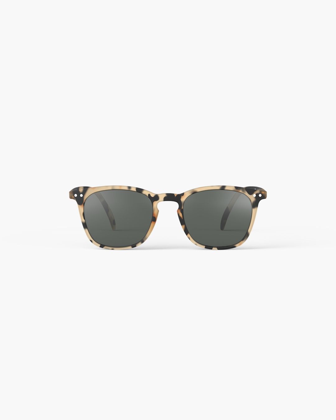#E Light Tortoise — Lente sol adulto rectangular oversize light tortoise