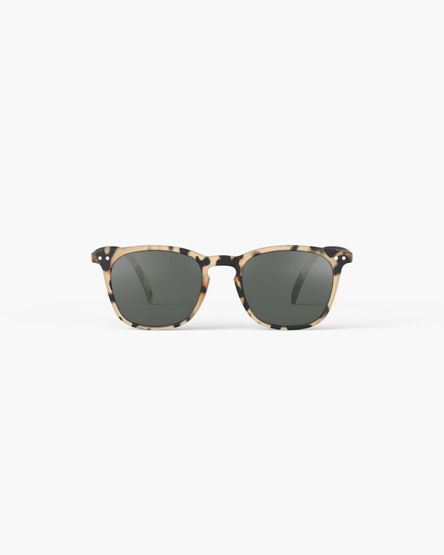 #E Light Tortoise — Lente sol adulto rectangular oversize light tortoise